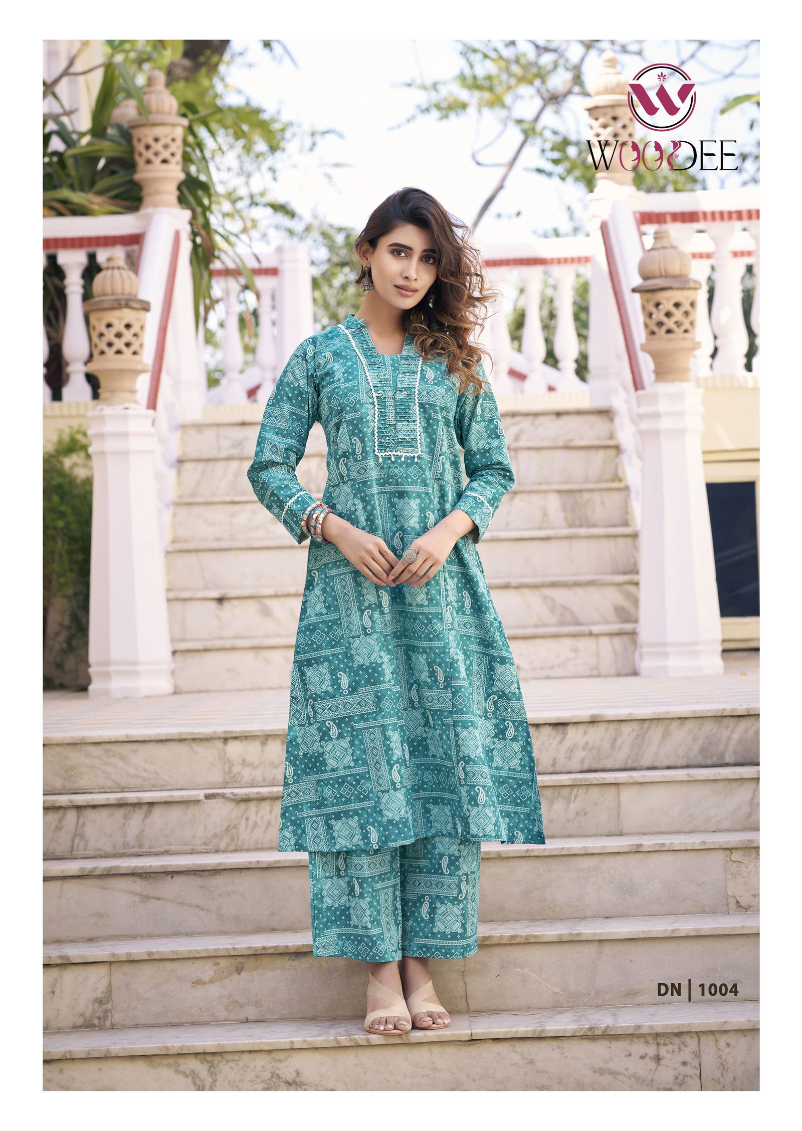 Aneri By Woodee Cotton Printed Kurti With Bottom Suppliers In India